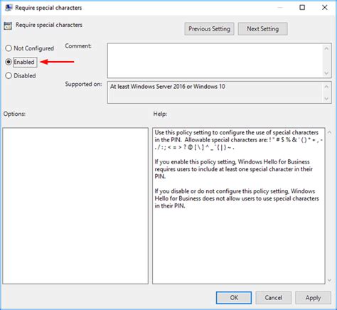 Change Pin Complexity Requirements Policy In Windows 10 Password Recovery