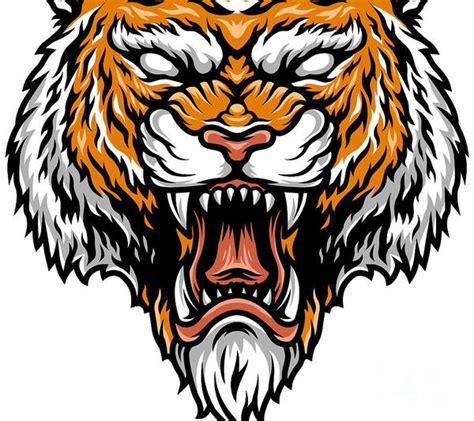 Scary Tigers Clip Art Library