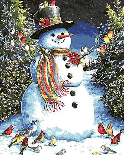 Mailingart Wooden Framed Paint By Number Christmas Snow N