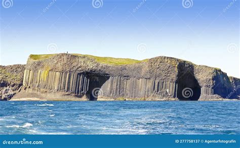 Staffa Island Fingals Cave Scotland People Stock Image Image Of