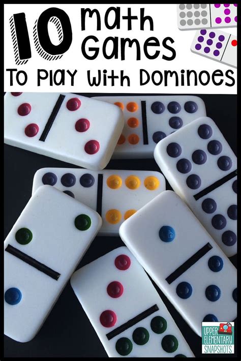 10 Math Games To Play With Dominoes Math Games Math Classroom 2nd
