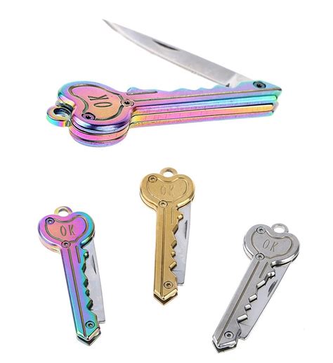 Survive Outdoor Gadget Kit Knife Keyring Mini Key Letter Pocket Multi