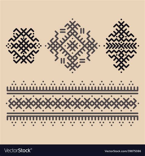 Image Of Traditional Berber Tattoos Royalty Free Vector