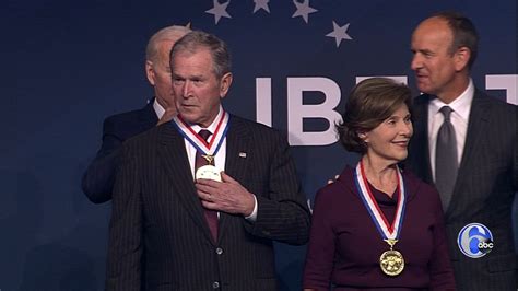George W Bush And Laura Bush Awarded 2018 Liberty Medal For Work With