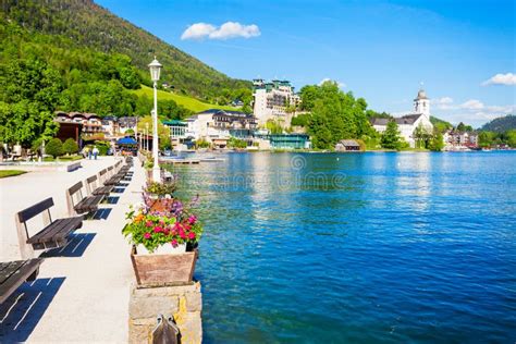 Wolfgangsee Lake In Austria Stock Photo Image Of Resort Church