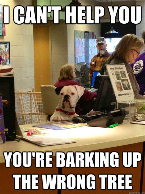 Make your own images with our meme generator or animated gif maker. "Unhelpful Dog Receptionist" | quickmeme » - Barking up ...