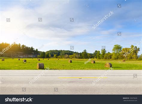 American Country Road Side View Stock Photo 135075620 Shutterstock
