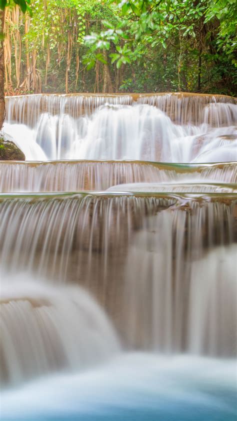 Huay Mae Kamin Waterfall In Kanjanaburi Thailand Backiee