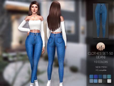 Clothes Set 50 Jeans Bd193 By Busra Tr At Tsr Sims 4 Updates