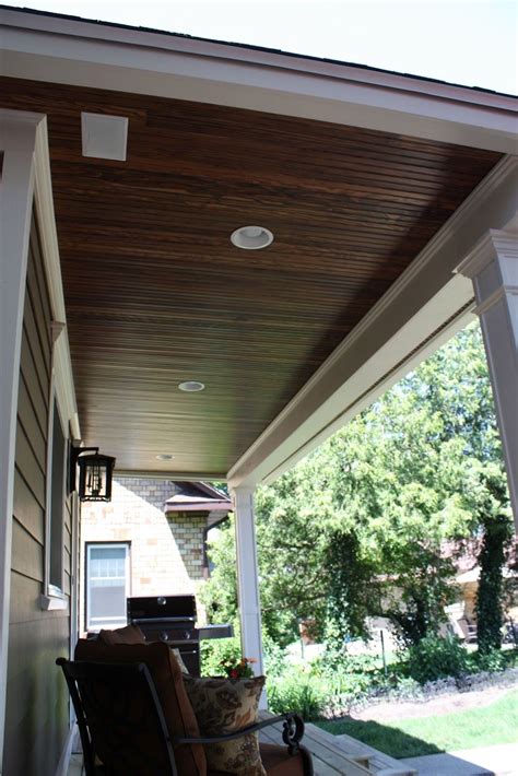 Recessed lighting is one of the common light options for vaulted ceiling lighting. Image result for front porch with recessed lighting ...