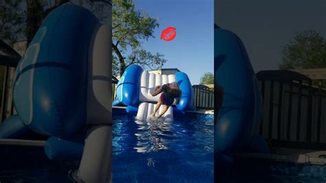 Doing Backflips Into The Pool Youtube