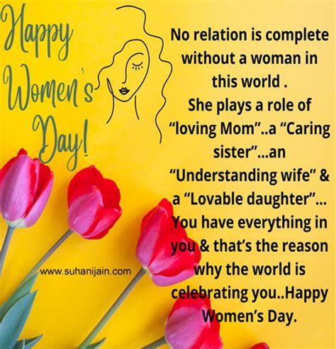 Happy Womens Dayno Relation Is Complete Without A Woman