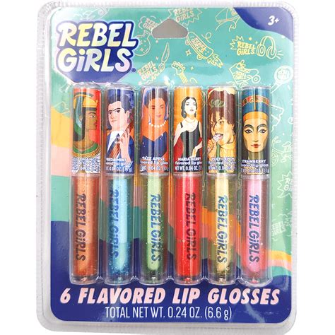 Rebel Girls Flavored Lip Gloss 6 Pack Rebel Girls