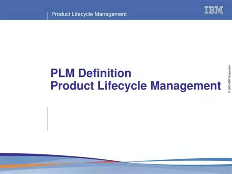 Ppt Plm Definition Product Lifecycle Management Powerpoint