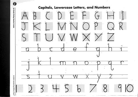 The Capital Lowercase Letters And Numbers Are Shown In This Handwritten