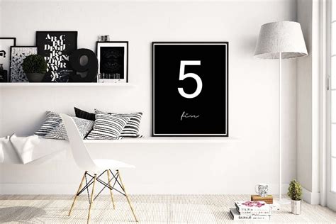 Number 5 Print Number 5 Printable Number 5 Wall Art Number Etsy