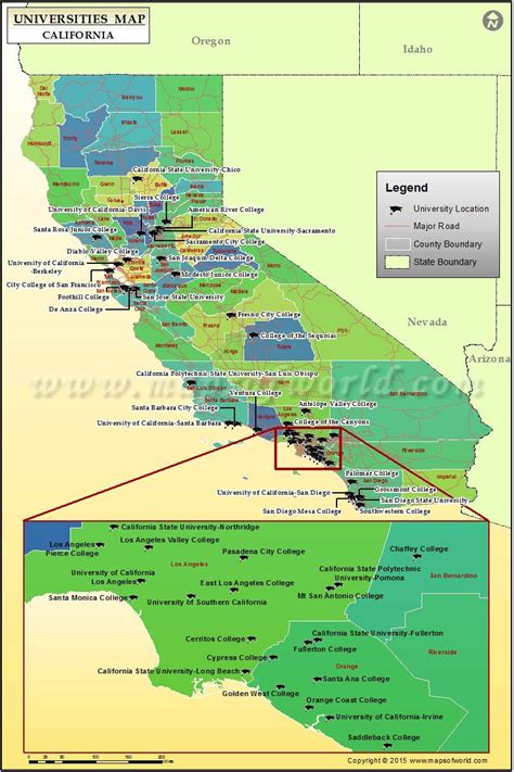 Check spelling or type a new query. Map of Universities in California | Map of California ...