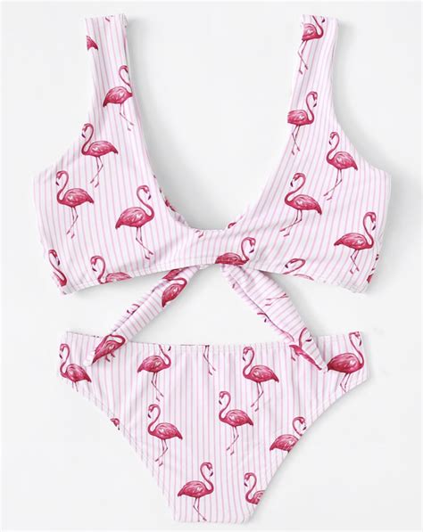 Flamingo Tie Knot Bikini Set Sirene Lavie