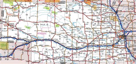 Nebraska Ne Road And Highway Map Free