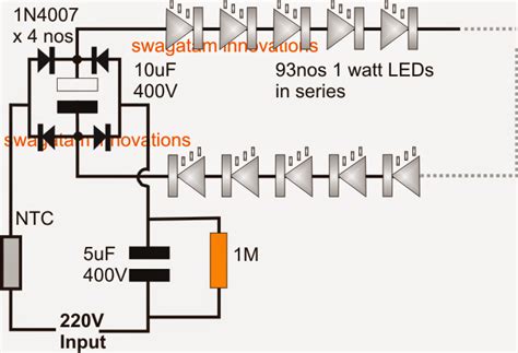 Simplest 100 Watt Led Bulb Circuit Circuit Diagram Centre