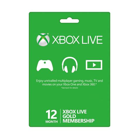 Microsoft Xbox Live Gold Membership Card 12 Months Digital Key
