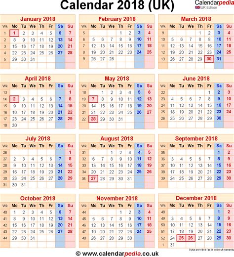 2018 Printable Calendars With Holidays Printable Templates Letter