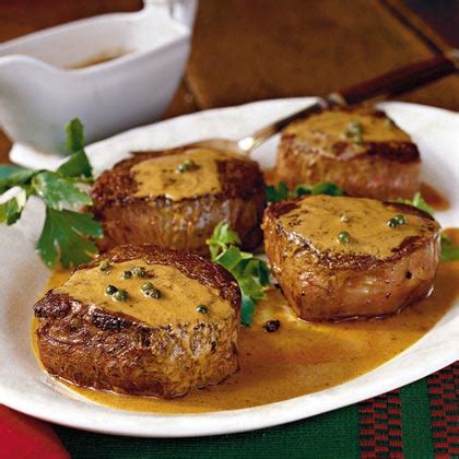 In a medium bowl, whisk together yogurt, sour cream, horseradish, and lemon juice, and season with salt. Beef Fillets With Green Peppercorn Sauce Recipe | MyRecipes