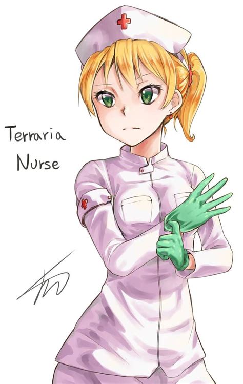 Terraria Nurse By Ajidot On Deviantart Nurse Art Geeky Art Terrarium