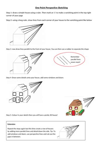 One Point Perspective Lesson Or Cover Teaching Resources