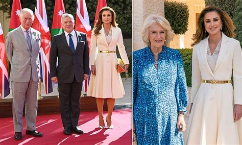 Queen Rania Of Jordan Stuns As She Welcomes Prince Charles And The Duchess Of Cornwall Express