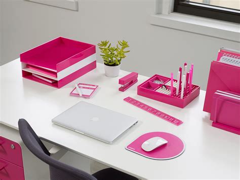 Black And Pink Desk Accessories Angelique Oburton