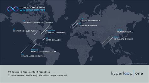 Hyperloop One reveals 10 strongest potential Hyperloop 