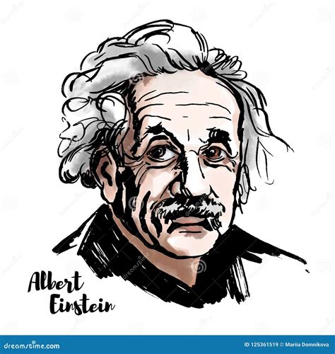 Albert Einstein Portrait Editorial Stock Image Illustration Of