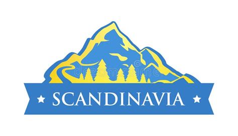 Blue Logo Of Scandinavia Stock Vector Illustration Of Journey 84210903