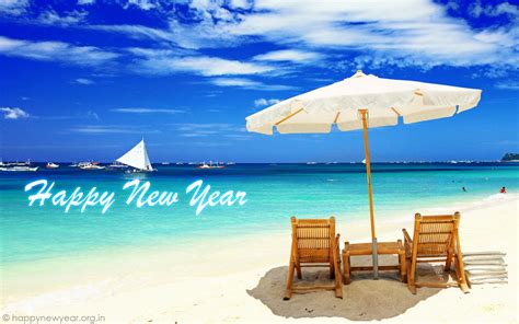 Beach Themed New Year Wallpaper 2560×1600 Vacation American