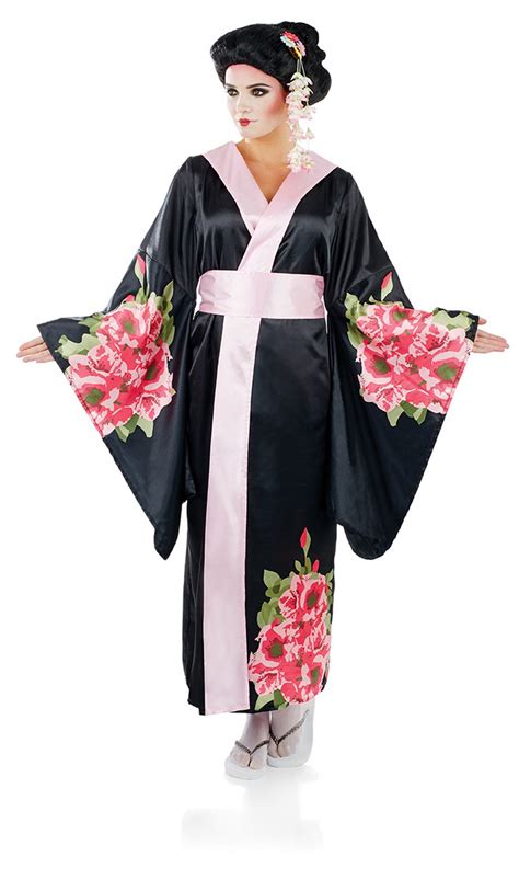 Womens Geisha Girl Costume S Xxl Ladies Japanese Kimono Oriental