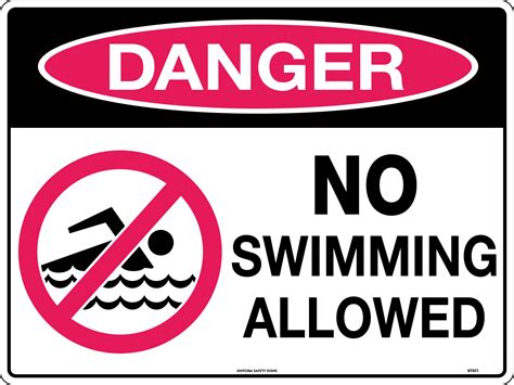 Danger No Swimming Allowed With Picto Mining Uss