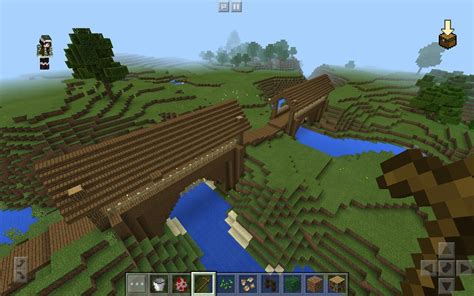 Double Covered Bridges Minecraft Pe Seeds Minecraft Stuff Minecraft