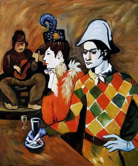 At The Lapin Agile By Pablo Picasso Reproduction Oil Paintings