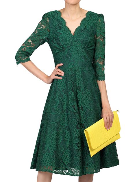 Jolie Moi Three Quarter Sleeved Lace Dress Lace Dress With Sleeves