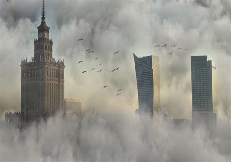 Zrzeszony w polskim alarmie smogowym. Smog w Warszawie 6 grudnia 2018. Normy przekroczone ...