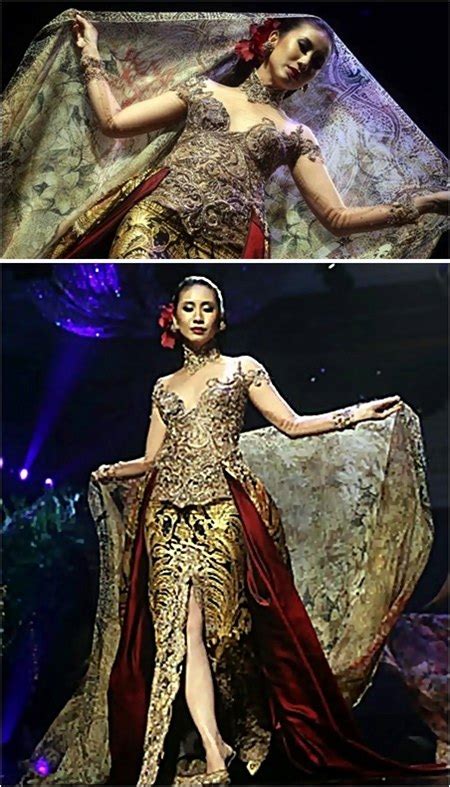 Dengan mengenakan kebaya dan roknya menggunakan batik jambi. Kebaya Anne Avantie 2013 Fashion Show Hari Kartini | Annie Gallery|Busana Wanita Indonesia