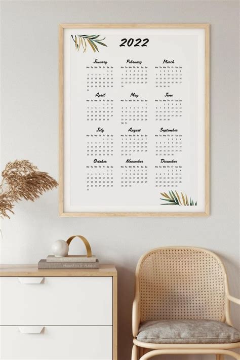 Printable Planner Printables Landscape Walls Wall Calendar High