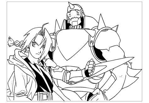 Full Metal Alchemist Coloring Pages To Download For Free Full Metal