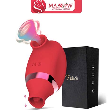 Maasow Tongue Licking Sucking Vibrator Clitoral Massager Sex Toys For