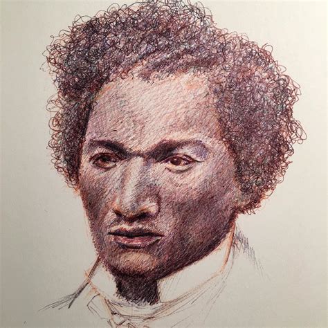 Frederick Douglass In Ballpoint Pen Portrait Portrait Drawing