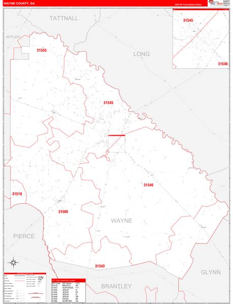 Digital Maps Of Wayne County Georgia