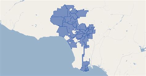 Los Angeles County La City Council Districts 2002 Gis Map Data
