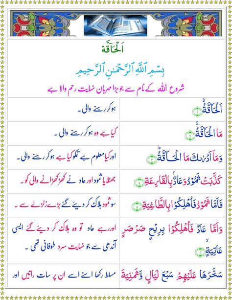 Surah Al Haqqa Urdu Quran O Sunnat