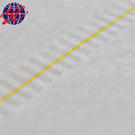 Security Watermark Paper With Windowed Thread And Watermark For
